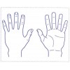シャチハタ 医療用人体図　「左手」　角型印2030号（20x30mm）病院/医院/整骨院/ゴム印/スタンプ