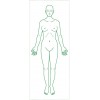 シャチハタ 医療用人体図　「全身（女性正面）」　角型印2060号（20x60mm）病院/医院/整骨院/ゴム印/スタンプ