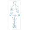 シャチハタ 医療用人体図　「全身（女性背面）」　角型印40100号（40x100mm）病院/医院/整骨院/ゴム印/スタンプ