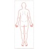 シャチハタ 医療用人体図　「全身（背面）」　角型印2060号（20x60mm）　病院/医院/整骨院/ゴム印/スタンプ