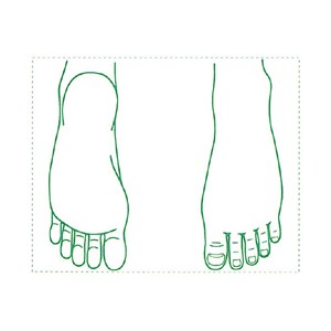 シャチハタ 医療用人体図　「左足」　角型印2030号（20x30mm）病院/医院/整骨院/ゴム印/スタンプ