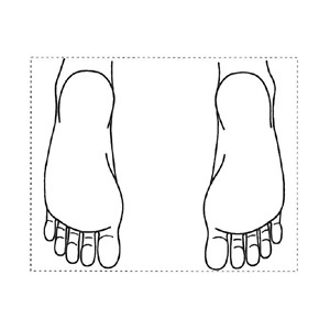 シャチハタ 医療用人体図　「足の裏」　角型印4050号（40x50mm）病院/医院/整骨院/ゴム印/スタンプ