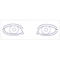 シャチハタ 医療用人体図　「眼-1」　角型印1850号（18x50mm）病院/医院/整骨院/ゴム印/スタンプ